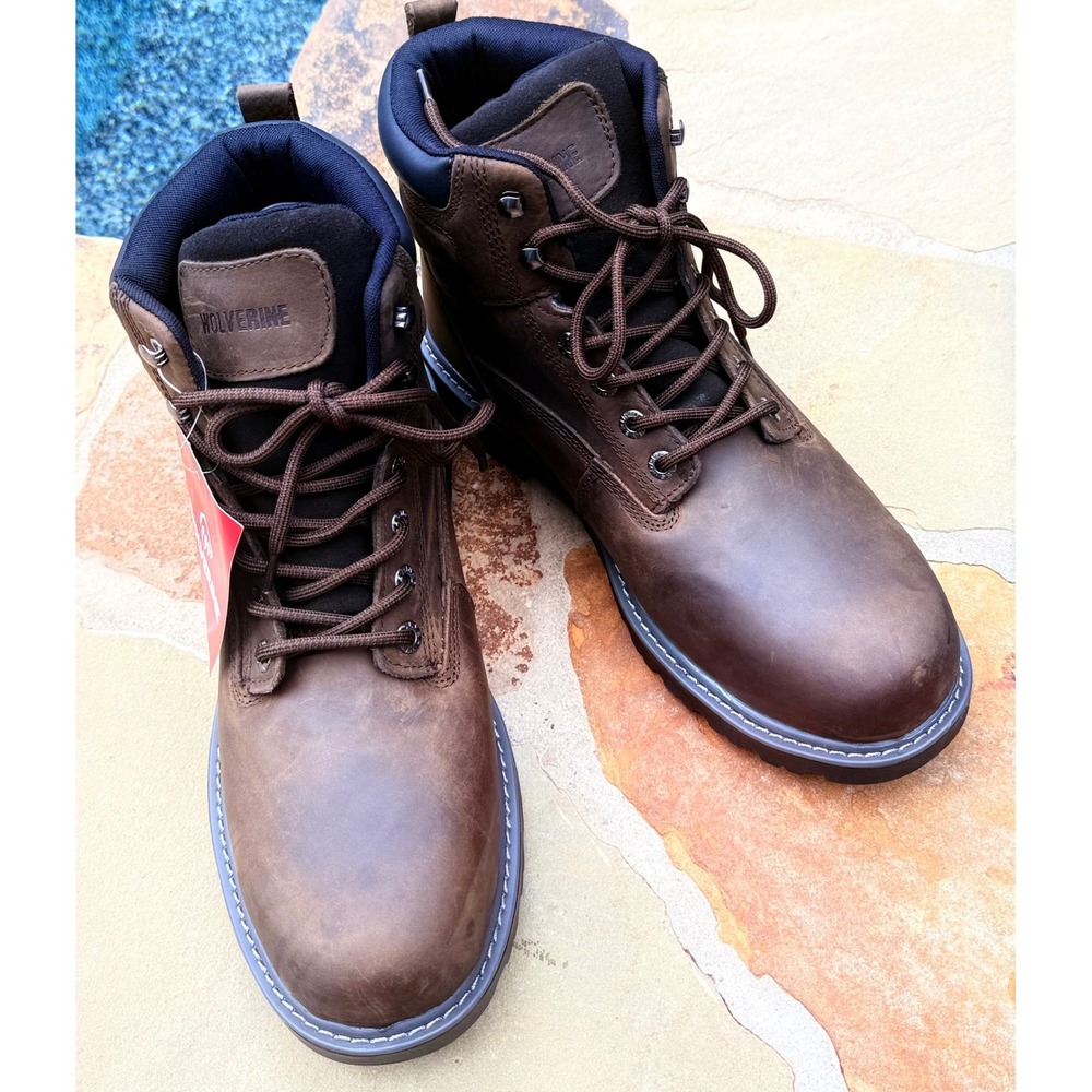 NIB Wolverine Floorhand WP 6" Waterproof Work Boots Men's 12 Brown W10643